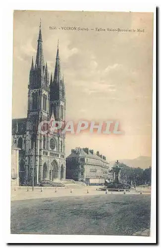 Voiron Cartes postales Eglise Saint Brune et le Mail