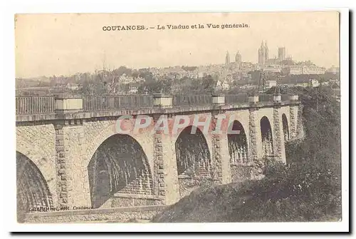 Coutances Cartes postales Le viaduc et la vue generale