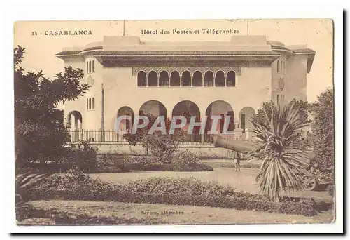 Maroc Casablanca Cartes postales Hotel des Postes et Telegraphes