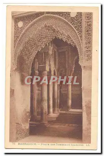 MAroc Marrakech Cartes postales Porte des tombeaux saadiens