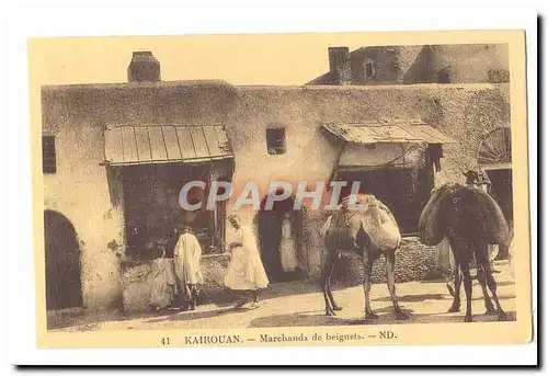 Tunisie Kairouan Cartes postales Marchands de beignets