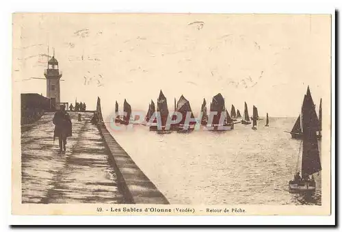 Les Sables d�Olonne Ansichtskarte AK Retour de peche (lighthouse phare)