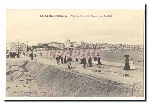 Les Sables d�Olonne Ansichtskarte AK Vue generale de la plage et du remblai