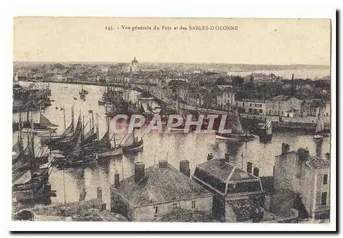 Les Sables d�Olonne Cartes postales Vue d&#39ensemble du port et des Sables D&#39olonne