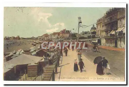 Les Sables d�Olonne Cartes postales Le remblai et la plage