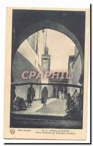Maroc Moulay Idriss Cartes postales Porte d&#39entree du tombeau du Saint