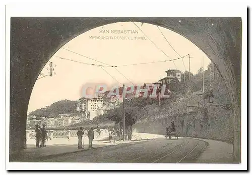 San Sebastian Ansichtskarte AK Miraconcha Desde el Tunel