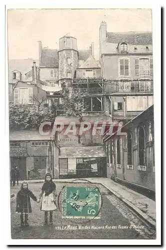 Le Mans Cartes postales Vieilles maisons Rue des Fosses St Pierre