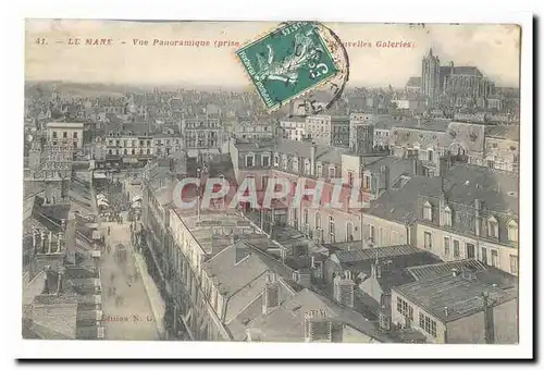 Le Mans Cartes postales Vue panoramique (vue prise des Nouvelles Galeries)