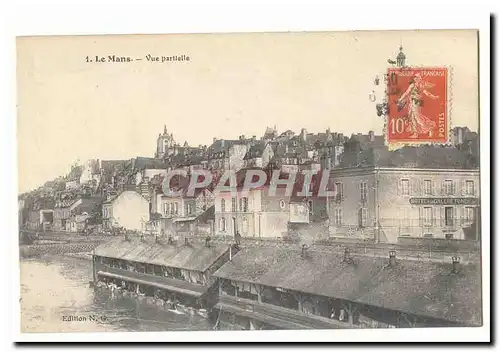 Le Mans Cartes postales Vue partielle (lavoirs)