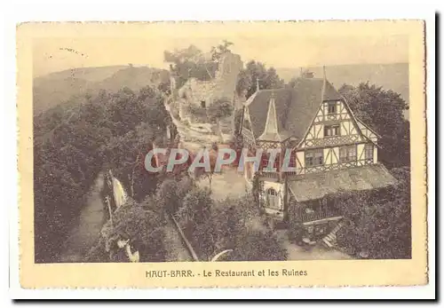 Haut Barr Ansichtskarte AK Le Restaurant et les Ruines