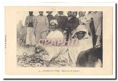 Maroc Cartes postales Marchand de beignets