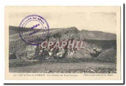 Algerie Sur la piste de Bekhrit Les falaises du Boui Tichoum