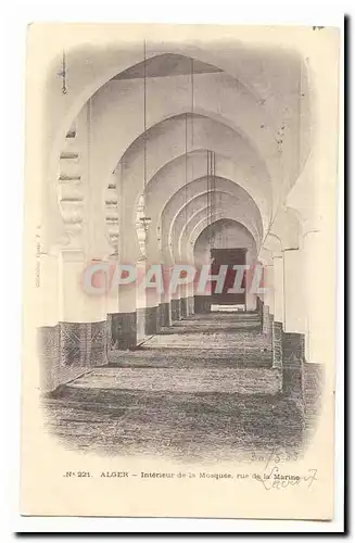 Algerie Alger Cartes postales Interieur de la Mosquee rue de la Marine
