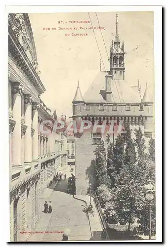 Toulouse Ansichtskarte AK Rue du donjon et facade ouest du capitole