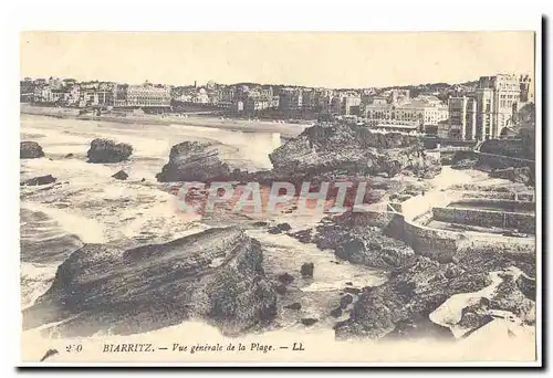 Biarritz Cartes postales Vue generale de la plage