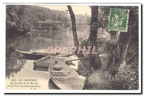 La VArenne Ansichtskarte AK Les bords de la MArne et le pont de Chennevieres