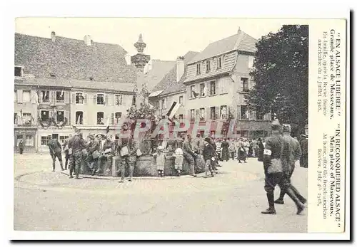 Massevaux Cartes postales Grande place En famille apres la revue franco-americaine du 4 juillet 1918