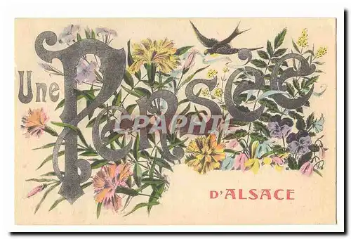 Cartes postales Une pensee d\&#39Alsace (Fantaisie Elsass)