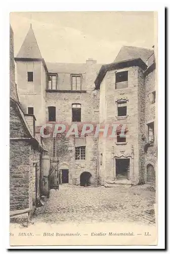 Dinan Ansichtskarte AK Hotel Beaumanoir Escalier Monumental