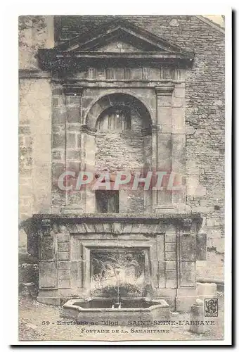 Saint Seine l&#39abbaye Ansichtskarte AK Environs de Dijon Fontaine de la SAmaritaine