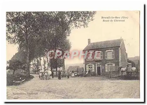 Breuil le Sec Cartes postales Route de Clermont TOP (elevage tres animee)