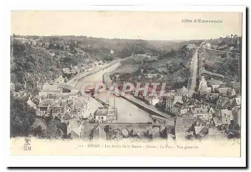 Dinan Cartes postales Les bords de la Rance Dinance Le port Vue generale