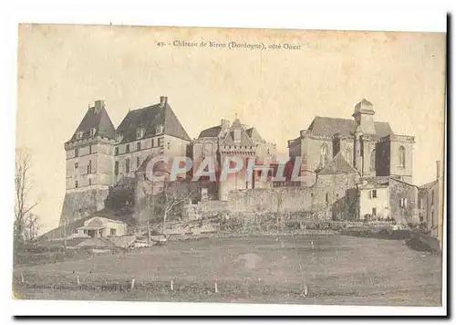 Ansichtskarte AK Chateau de Biron (Dordogne) cote Ouest