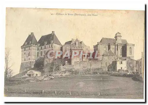 Cartes postales Chateau de Biron (Dordogne) cote Ouest