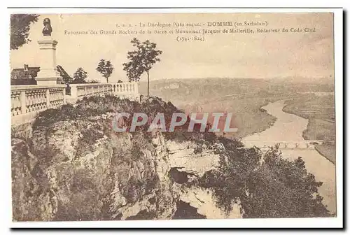 La Dordogne pittoresque Ansichtskarte AK Panorama des grands rochers de la Barre et monument Jacques de Mallevill