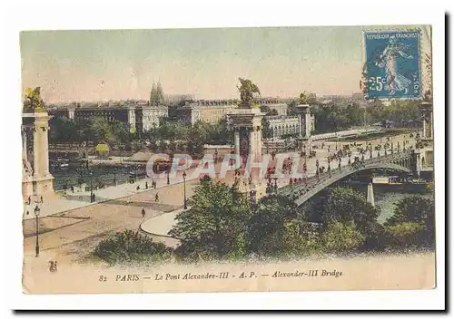 Paris (8eme) Ansichtskarte AK Le pont Alexandre III