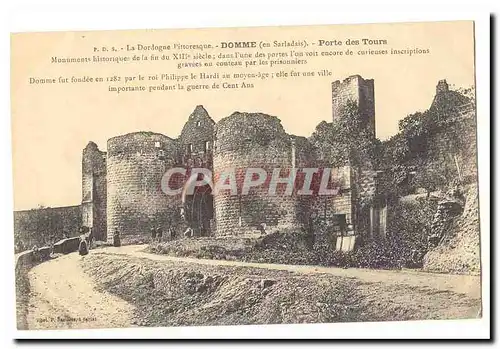 Domme (Dordogne) Ansichtskarte AK Porte des Tours