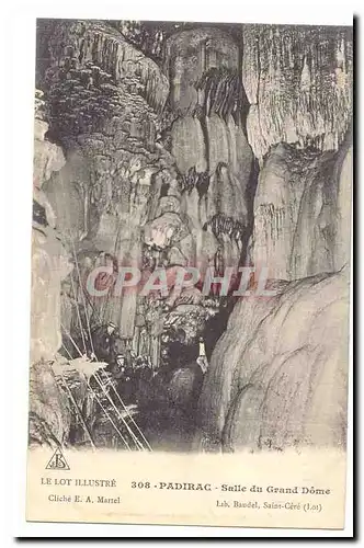 Dordogne Cartes postales Padirac SAlle du grand Dome (grotte mineurs)