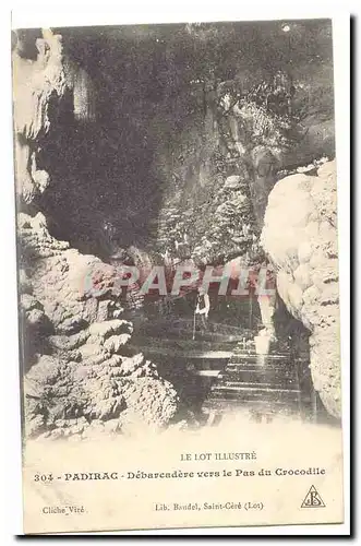 Padirac Cartes postales Debarcadere vers le pas du crocodile (grotte personnages)