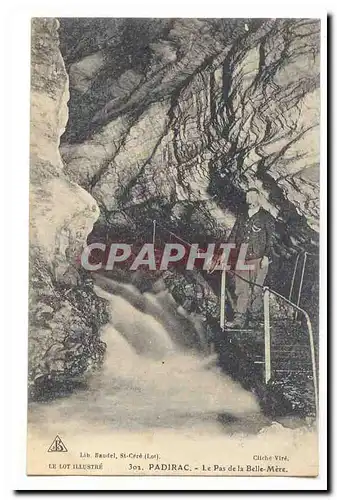 Padirac Cartes postales Le pas de la belle mere (grotte personnage)