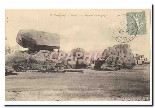 Tregastel Cartes postales Rochers de la plage