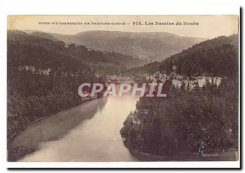 Sites pittoresques de Franche Comte Cartes postales Les bassins du Doubs