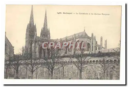 Quimper Cartes postales La cathedrale et les anciens remparts