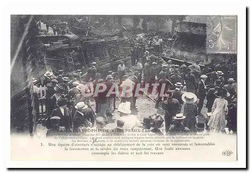La catastrophe de Villepreux les Clayes 18 juin 1910 Ansichtskarte AK Une equipe d&#39ouvriers s(occupe du deblai