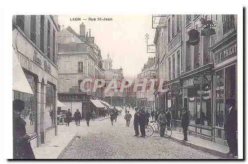 Laon Cartes postales Rue Saint Jean (reproduction)