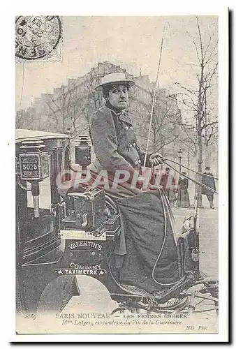 Paris Nouveau Cartes postales Les femmes cocher Mme Lutgen ex comtesse du Pin de la Gueriniere (reproduction)