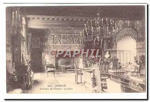 Josselin Cartes postales Interieur du chateau Le salon