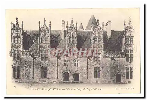 josselin Ansichtskarte AK Le chateau Detail du corps de logis interieur