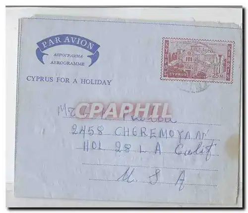 Cyprus Chypre aerogram aerogramme used (entier postal stationary Chypre)