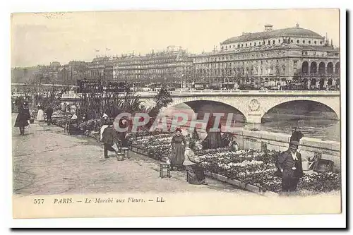 Paris Cartes postales Le marche aux fleurs (TOP)