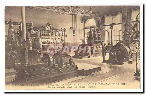 Manufacture Francaise d�armes et cycles de Saint Etienne Cartes postales Station centrale electrique (1500 cheva