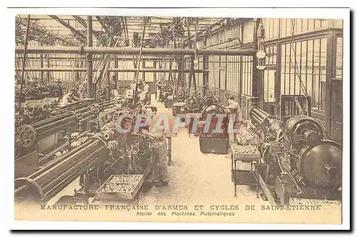 Manufacture Francaise d�armes et cycles de Saint Etienne Cartes postales Atelier des machines automatiques TOP M