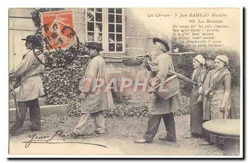 Cartes postales Les chansons de Jean Rameau illustrees La Routie (folklore)