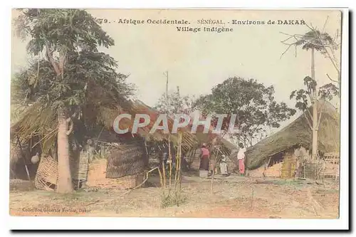 Afrique occidentale (Senegal) Cartes postales Environs de Dakar Village indigene