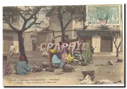 Afrique occidentale Senegal Ansichtskarte AK Dakar Sur la place du marche